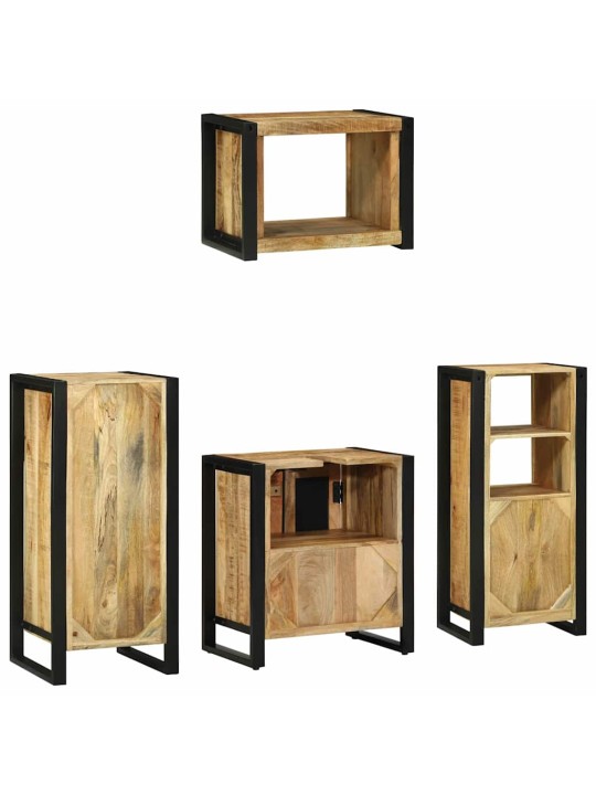 Vannas istabas mēbeļu komplekts 4 pcs brūna cieta mango koksne