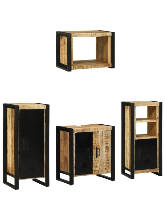 Vannas istabas mēbeļu komplekts 4 pcs brūna cieta mango koksne
