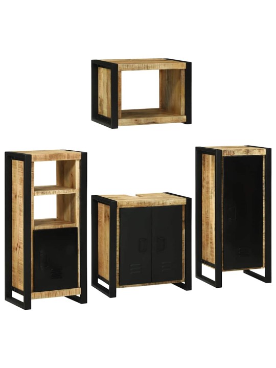 Vannas istabas mēbeļu komplekts 4 pcs brūna cieta mango koksne