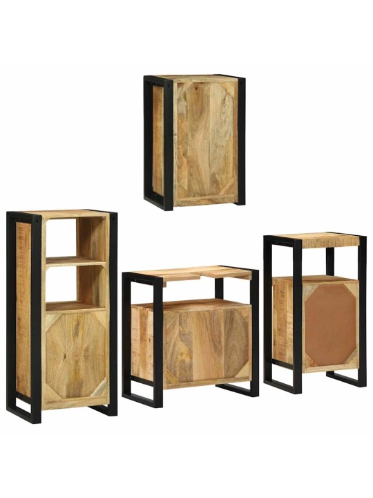 Vannas istabas mēbeļu komplekts 4 pcs brūna cieta mango koksne
