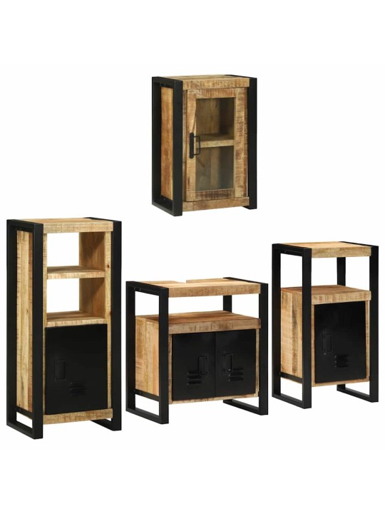 Vannas istabas mēbeļu komplekts 4 pcs brūna cieta mango koksne