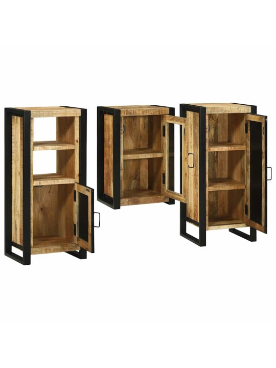 Vannas istabas mēbeļu komplekts 3 pcs brūna cieta mango koksne
