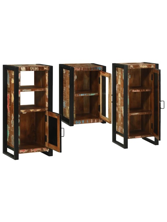 Vannas istabas mēbeļu komplekts 3 pcs ciets atjaunots koks