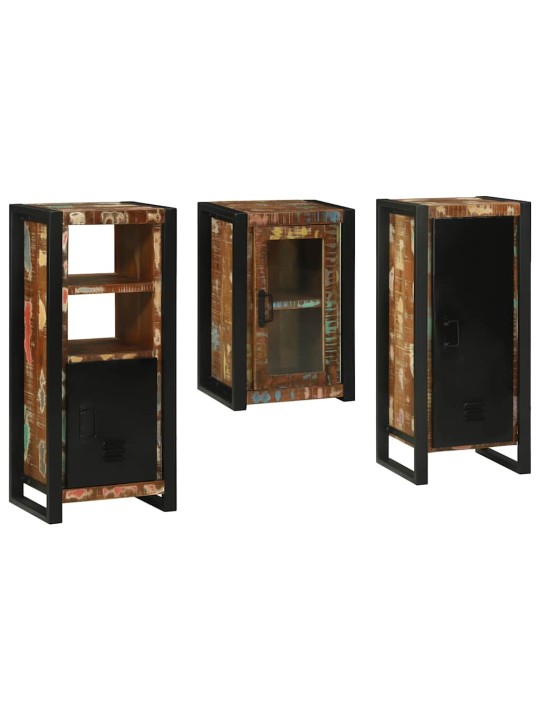 Vannas istabas mēbeļu komplekts 3 pcs ciets atjaunots koks