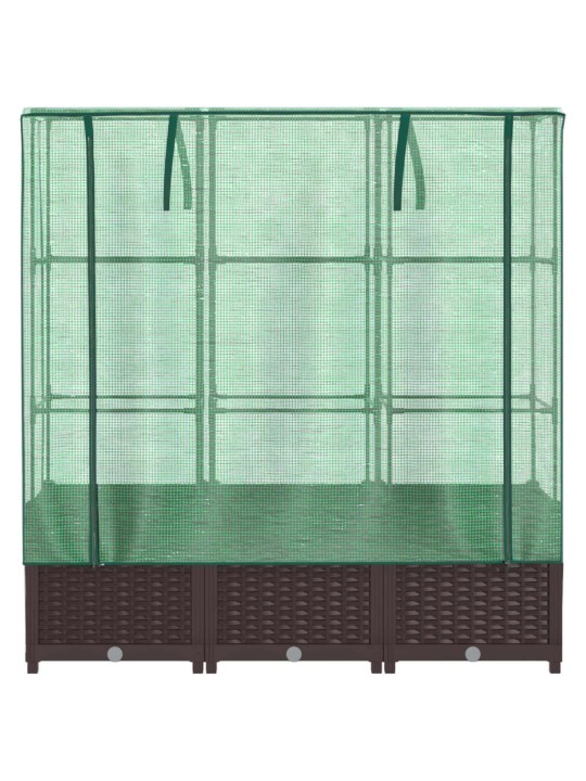 Paaugstināta puķu kaste ar pārsegu, 120x40x138 cm