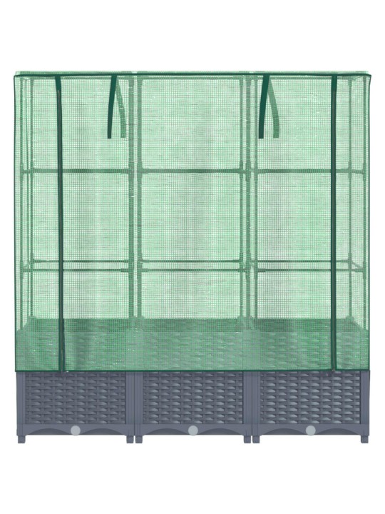 Paaugstināta puķu kaste ar pārsegu, 120x40x138 cm