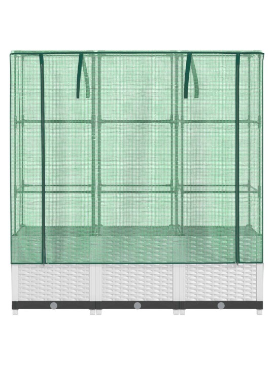 Paaugstināta puķu kaste ar pārsegu, 120x40x138 cm