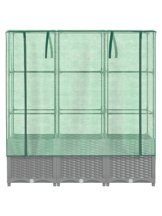 Paaugstināta puķu kaste ar pārsegu, 120x40x138 cm