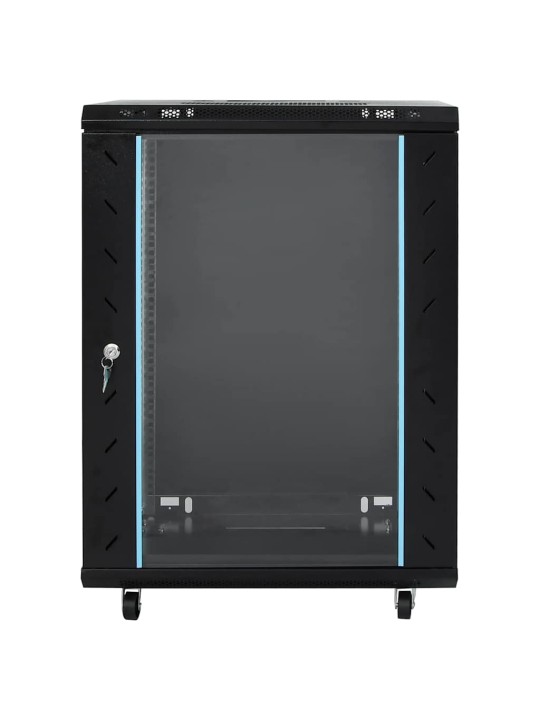15u servera skapis, 19", ip20, melns, 60x45x86 cm