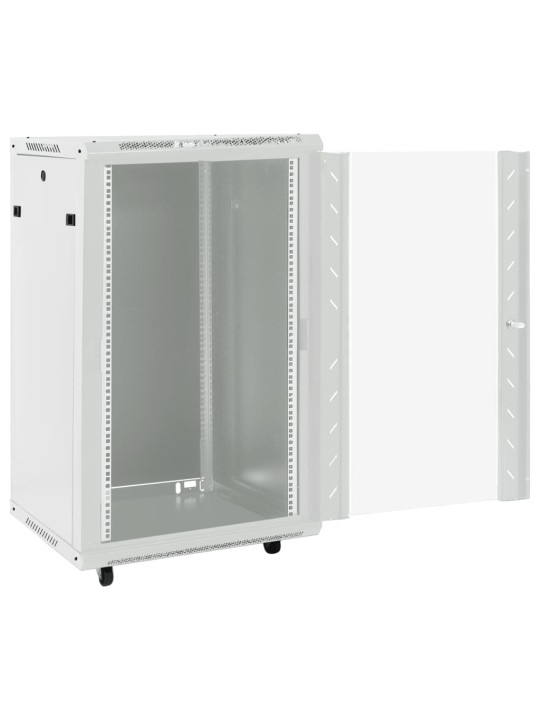18u servera skapis, 19", ip20, pelēks, 60x60x100 cm