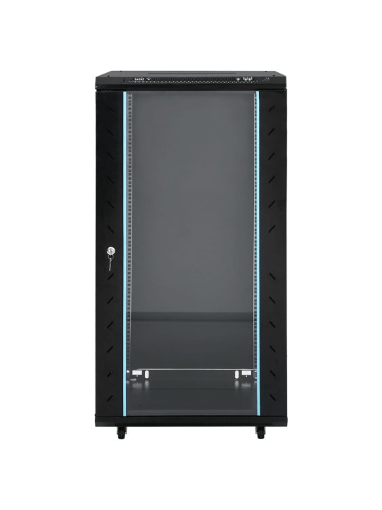 22u servera skapis, 19", ip20, melns, 60x60x120 cm