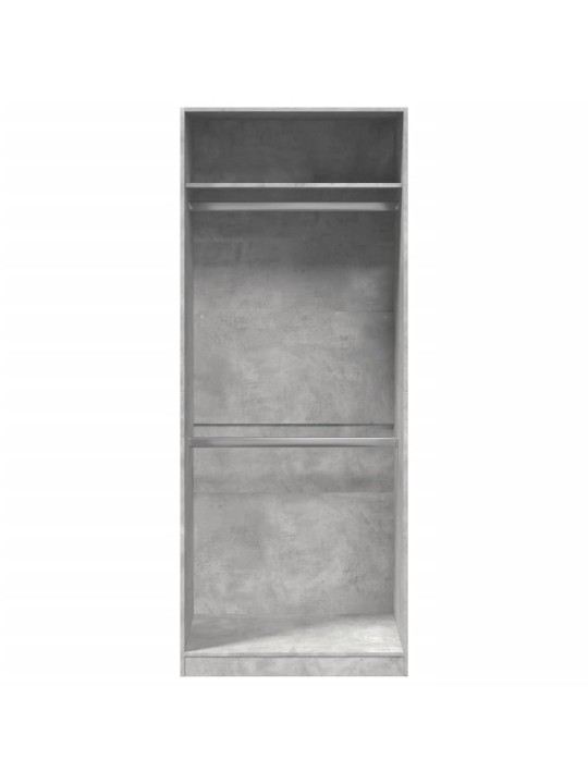 Skapis, 80x50x200 cm, betona pelēks, inženierijas koks