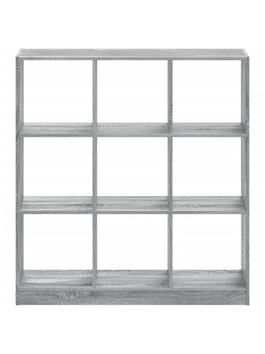 Grāmatplaukts, pelēka koka, 102x32x108 cm, inženierijas koks