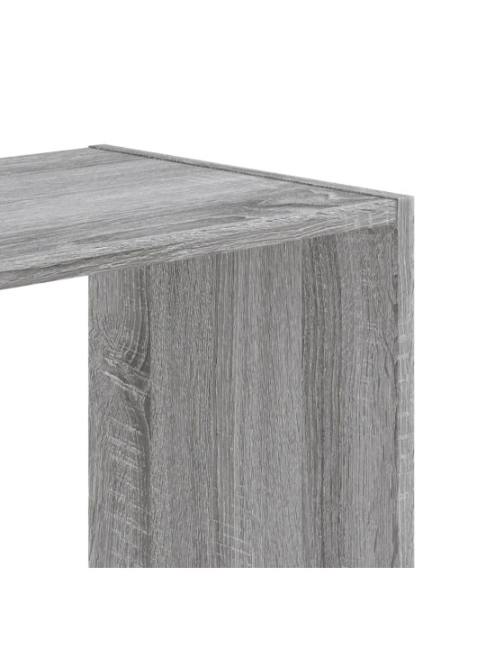 Grāmatplaukts, pelēka koka, 102x32x108 cm, inženierijas koks