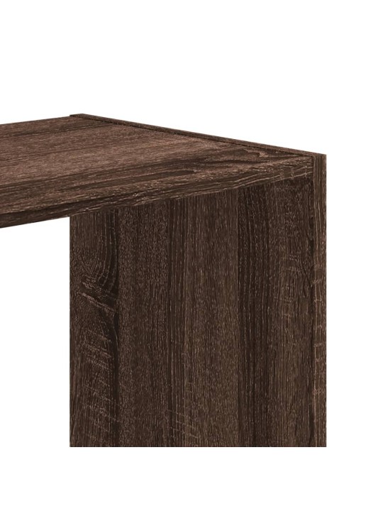 Grāmatplaukts, brūna koka, 102x32x108 cm, inženierijas koks