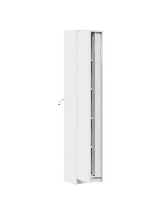 Augstais skapītis ar led, balts, 41,5x32,5x200 cm
