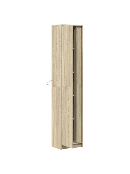 Augstais skapītis ar led, ozolkoka krāsa, 41,5x32,5x200 cm
