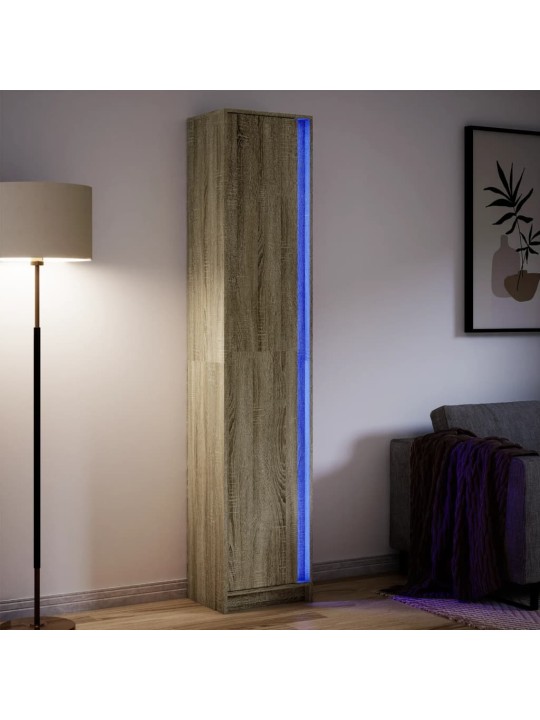 Augstais skapītis ar led, ozolkoka krāsa, 41,5x32,5x200 cm