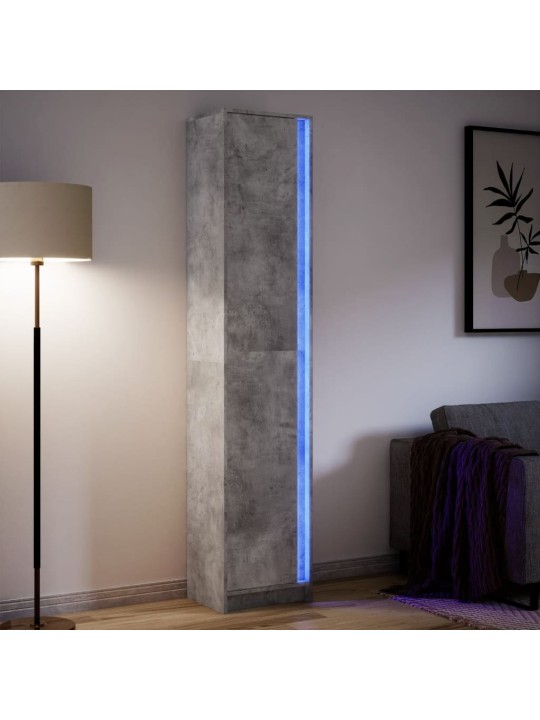 Augstais skapītis ar led, betona pelēks, 41,5x32,5x200 cm