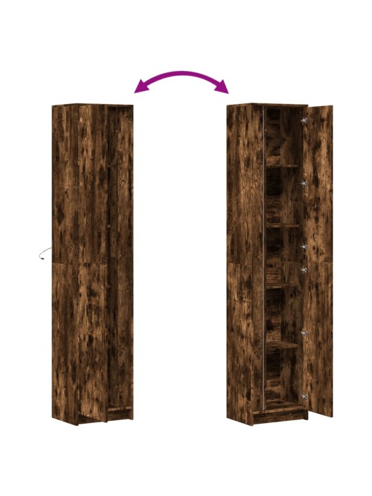 Augstais skapītis ar led, ozolkoka krāsa, 41,5x32,5x200 cm