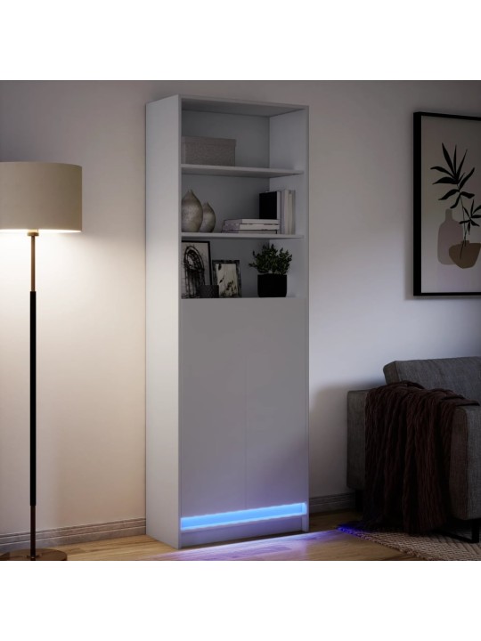 Augstais skapītis ar led, balts, 69x32,5x200 cm