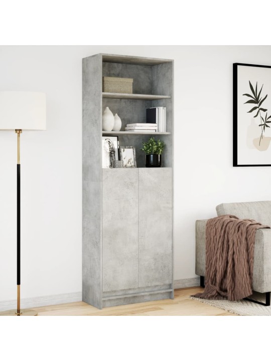 Augstais skapītis ar led, betona pelēks, 69x32,5x200 cm