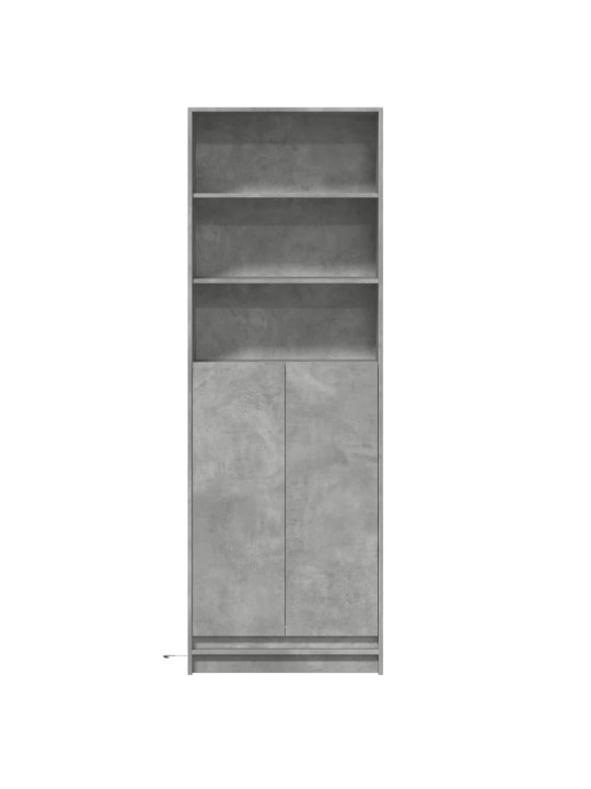 Augstais skapītis ar led, betona pelēks, 69x32,5x200 cm