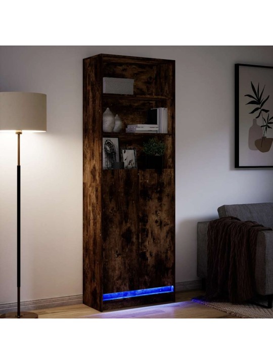 Augstais skapītis ar led, ozolkoka krāsa, 69x32,5x200 cm