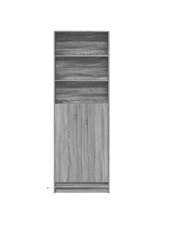 Augstais skapītis ar led, pelēka ozola, 69x32,5x200 cm