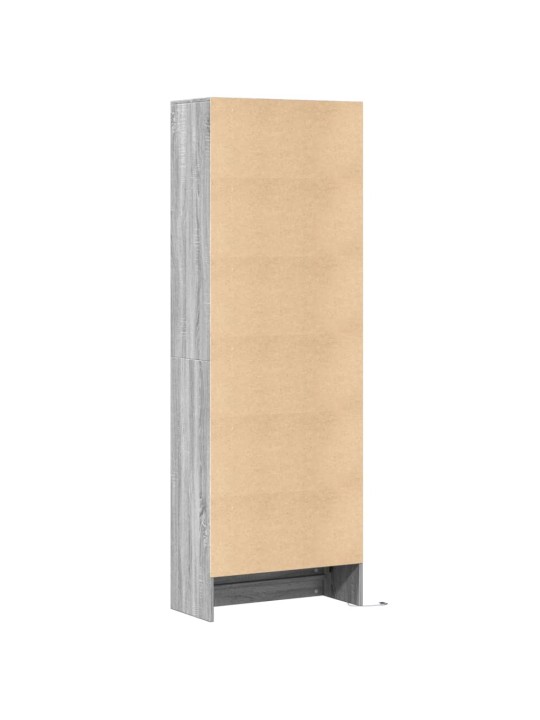 Augstais skapītis ar led, pelēka ozola, 69x32,5x200 cm