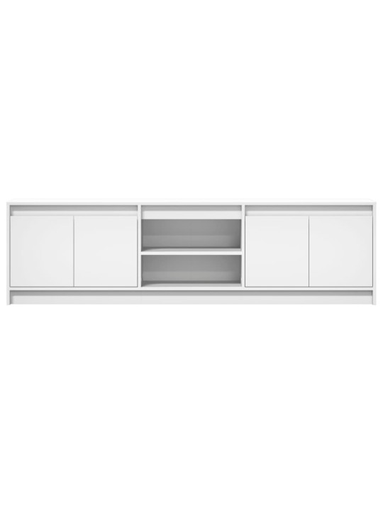 Tv skapītis ar led, balts, 180x34x50 cm, inženierijas koks