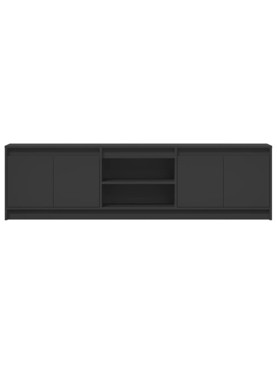 Tv skapītis ar led, melns, 180x34x50 cm, inženierijas koks