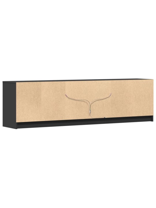 Tv skapītis ar led, melns, 180x34x50 cm, inženierijas koks