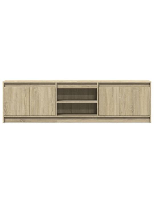 Tv skapītis ar led, koka krāsa, 180x34x50 cm, inženierijas koks