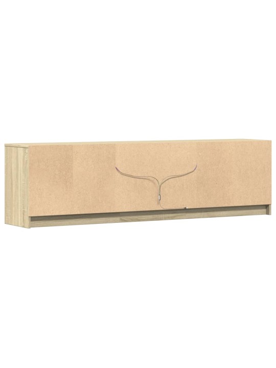 Tv skapītis ar led, koka krāsa, 180x34x50 cm, inženierijas koks