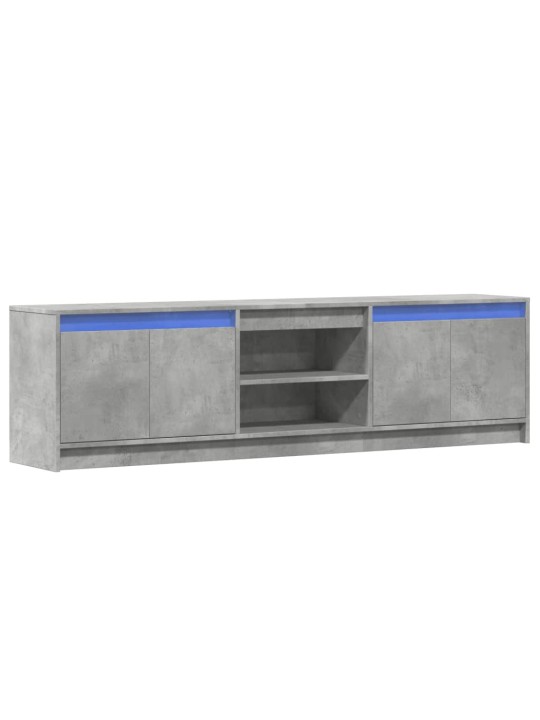 Tv skapītis ar led, pelēks, 180x34x50 cm, inženierijas koks