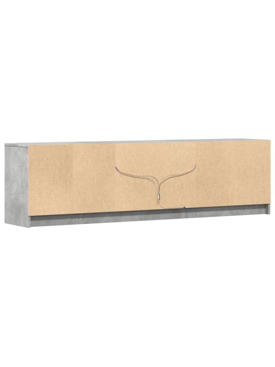 Tv skapītis ar led, pelēks, 180x34x50 cm, inženierijas koks