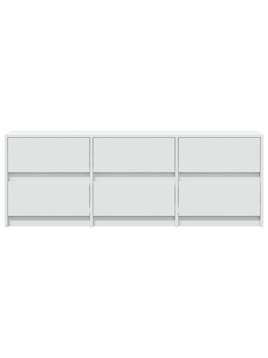 Tv skapītis ar led, balts, 140x34x50 cm, inženierijas koks