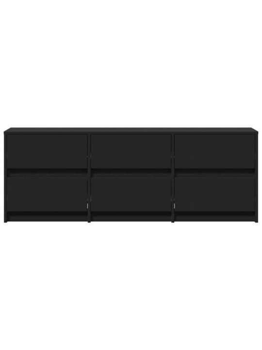 Tv skapītis ar led, melns, 140x34x50 cm, inženierijas koks