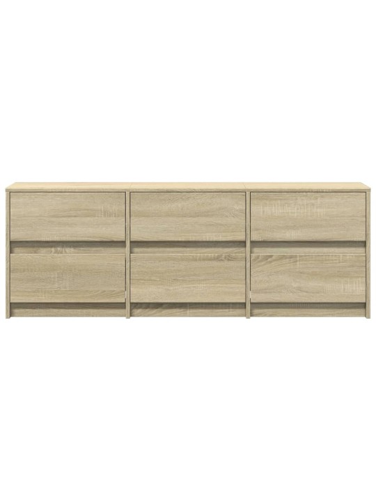 Tv skapītis ar led, koka krāsa, 140x34x50 cm, inženierijas koks