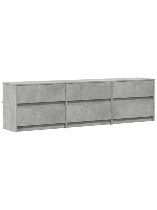 Tv skapītis ar led, pelēks, 180x34x50 cm, inženierijas koks