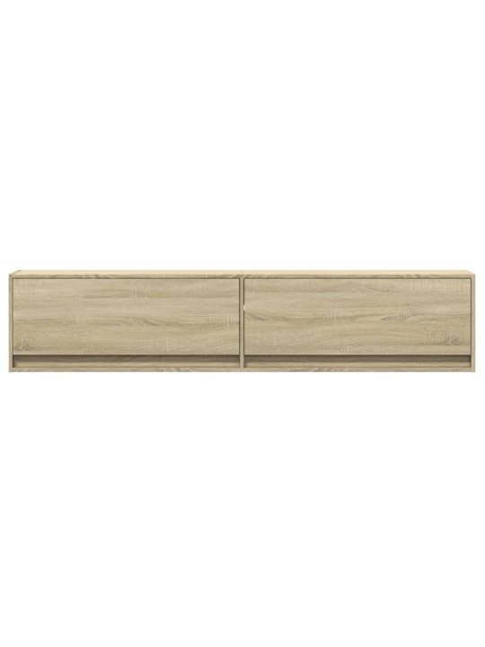 Tv sienas skapītis ar led, ozolkoka, 180x31x38 cm
