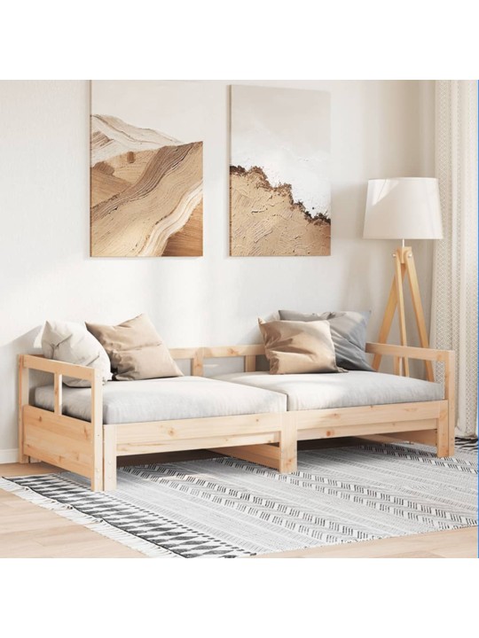 Gulta bez matrača, 90x190 cm, priedes masīvkoks