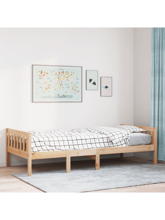 Bērnu gulta bez matrača, 90x200 cm, priedes masīvkoks