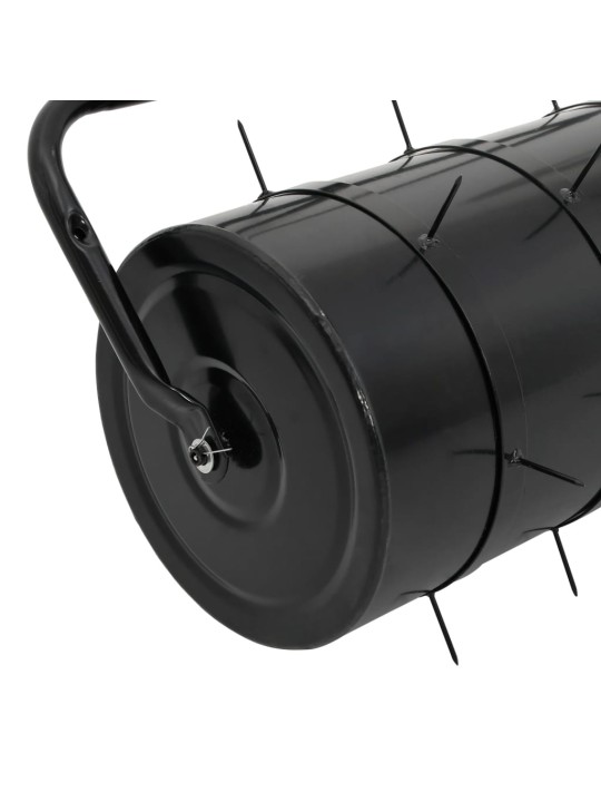 Zālāja rullis ar aeratoru, melns, 63 l, dzelzs un tērauds