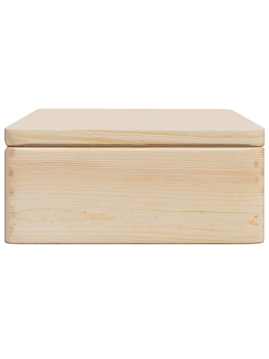 Koka kaste ar vāku 40x30x13 cm priedes masīvkoka