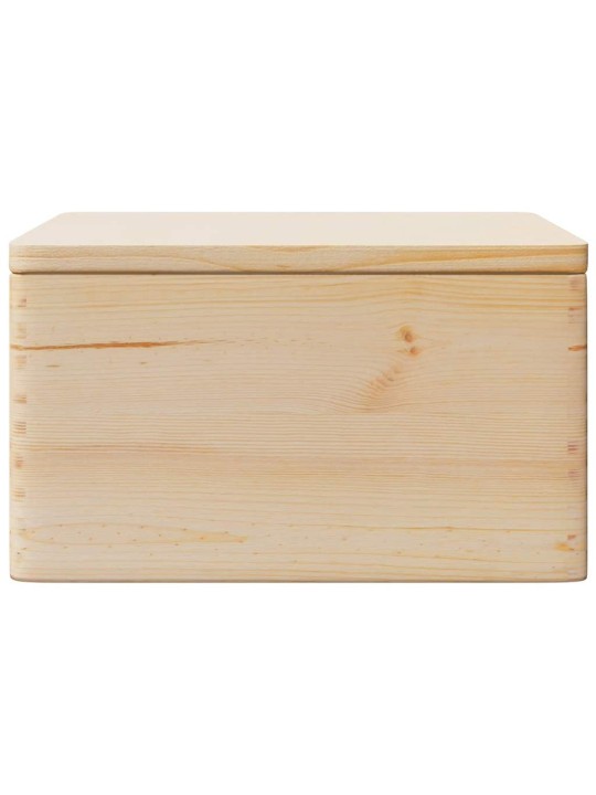 Koka kaste ar vāku 40x30x23 cm priedes masīvkoka