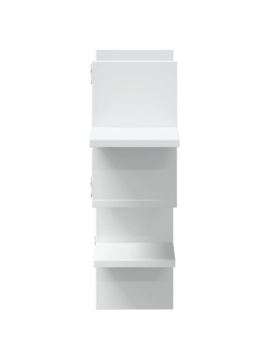 Sienas plaukts, balts, 124,5x18x60,5 cm, inženierijas koks