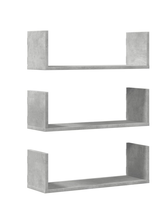 Sienas plaukti, 3 gab., 58x18x18 cm, inženierijas koks