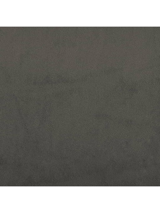 Kabatu atsperu matracis, tumši pelēks, 90x210x20 cm, samts
